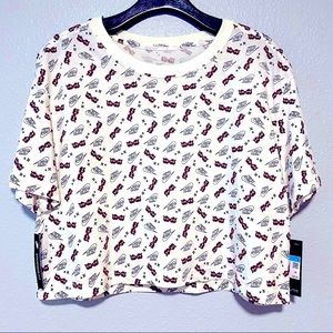 NIKE sunglass print crop tee size M